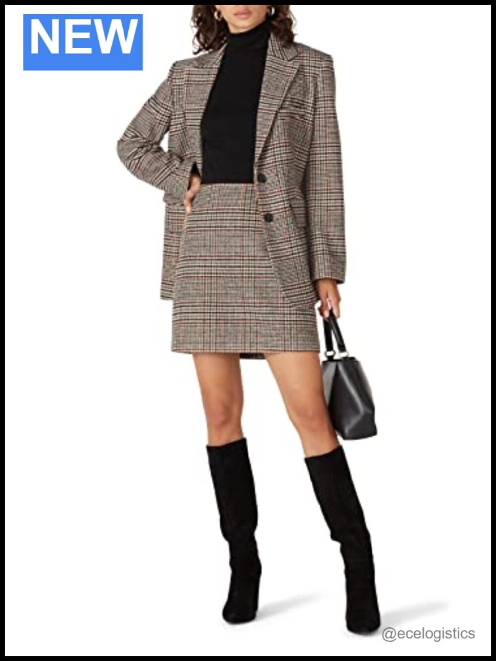 Pre-Loved Plaid Mini Skirt Polyester Wool Fully Lined